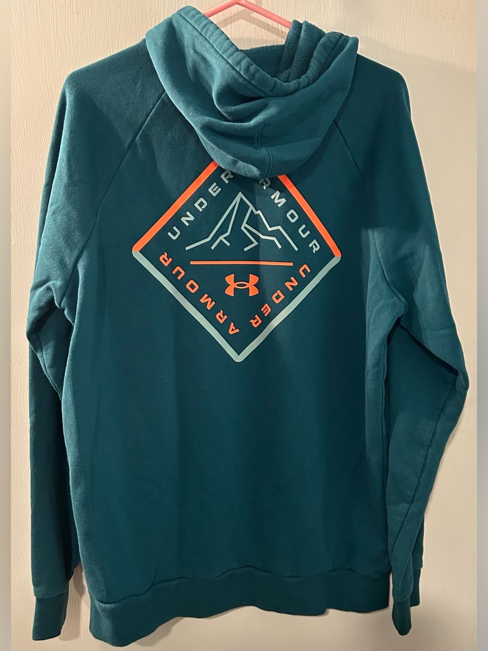 Under Armour Men's Teal Hooded Sweatshirt Size M